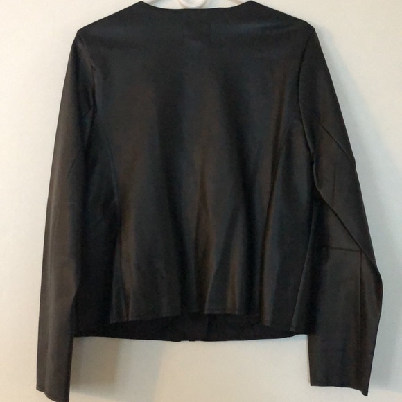 Worthington Black Faux Leather Jacket NWT L - Picture 2 of 4